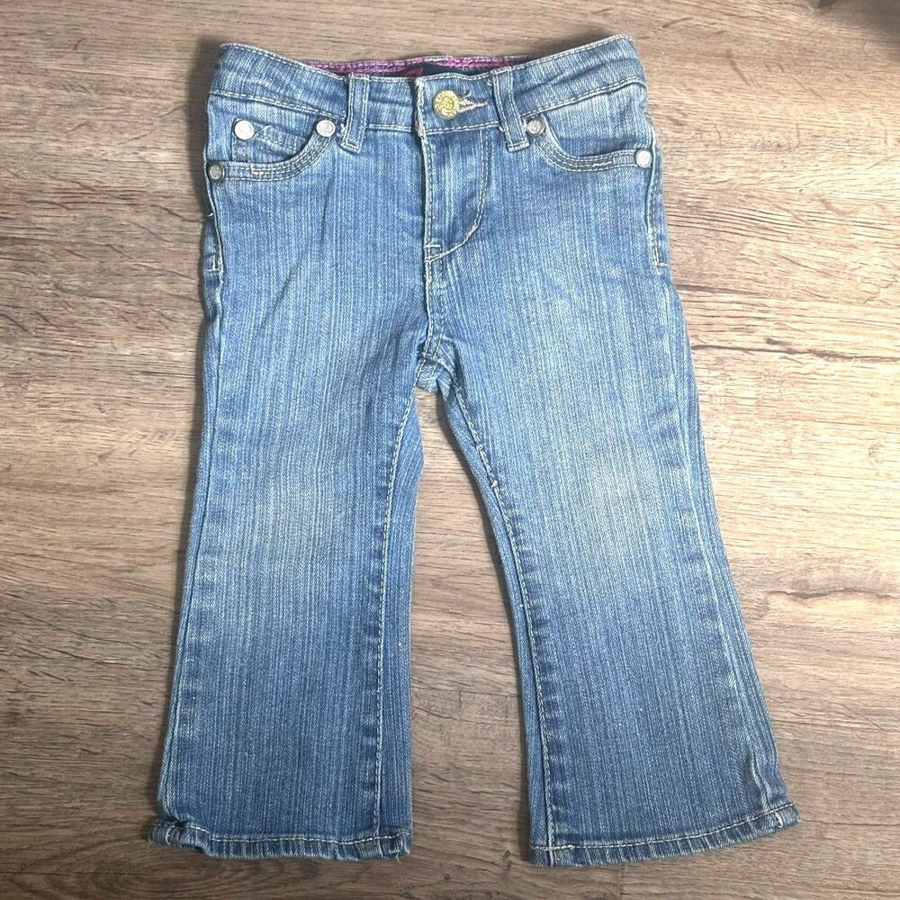 Levi's 517 Girls Flare Blue Jeans Size 18M Stretch Denim Adjustable Waistband